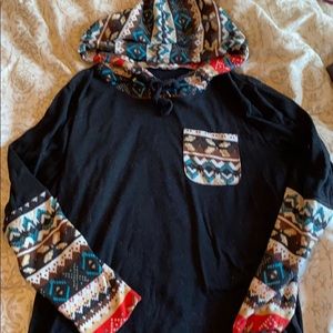 Tribal print hoodie
